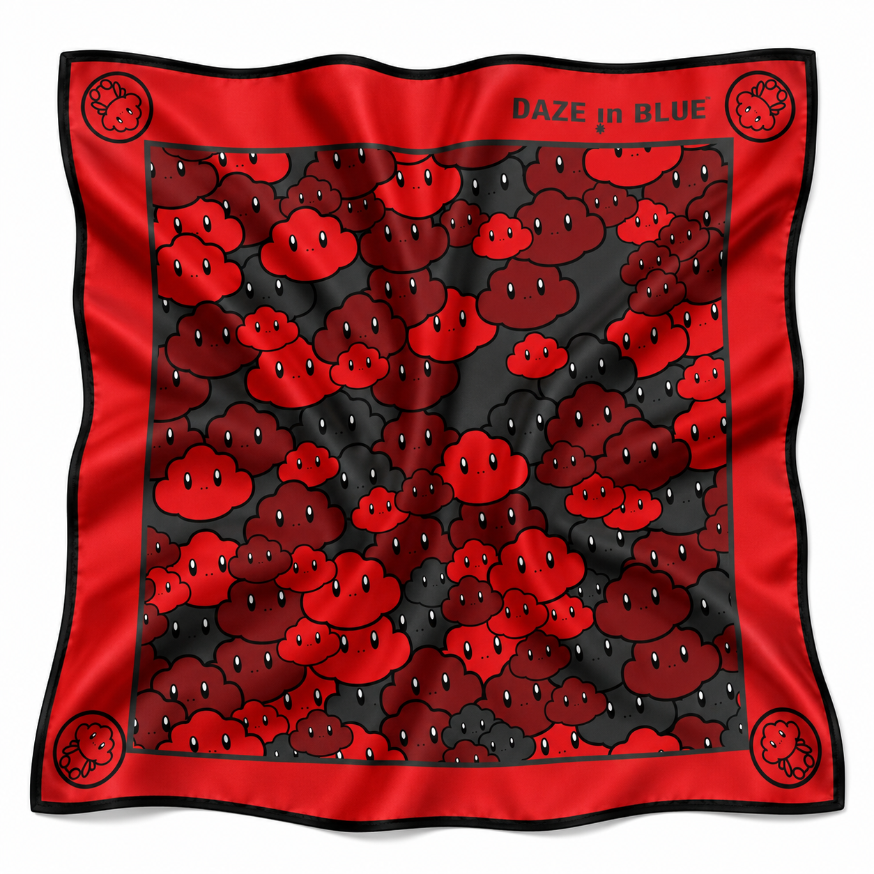 KUMOFLAGE SATIN SCARF - RED